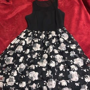 Black floral print dress!